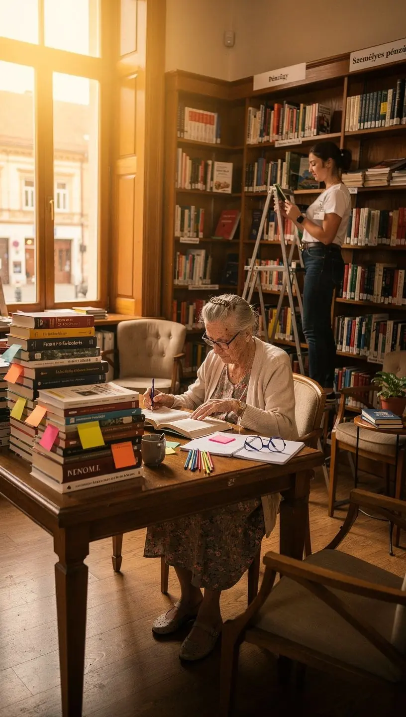 Tanácsadó magyarázza egy kis jövedelmű családnak a megtakarítási lehetőségeket.